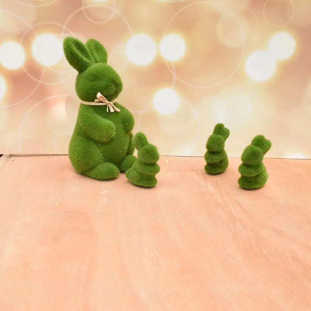 Mini brinquedo modelo do coelho, ornamento bonito do coelho, decoração bonito da Páscoa, estatuetas em miniatura, paisagem home do jardim