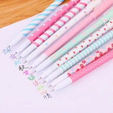 Stylo Gel coloré à encre, flamand rose, licorne, ciel étoilé, Kawaii, fournitures de papeterie scolaire et de bureau, 10 pièces/ensemble, 0.38mm