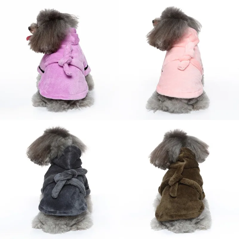 Pet Bath Towel Soft Quick Drying with Hood for Dog