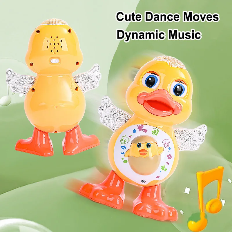 Electric Music Light Dancing Duck with Cute Blinking and Shaking Head Educational Electronic Pet for Children's Birthday Gift 3