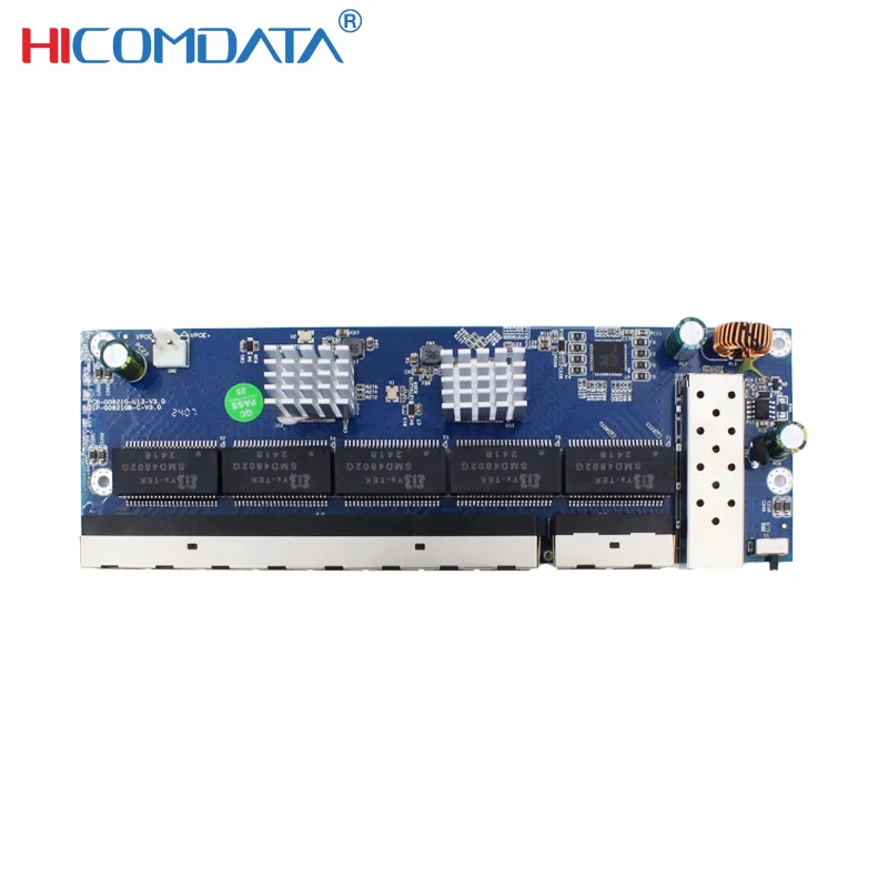 HICOMDATA PoE 스위치 기가비트 11포트 1 SFP 2 RJ45 8 POE 48V 표준 IEEE802.3af 네트워크 POE 스위치 PCBA 보드