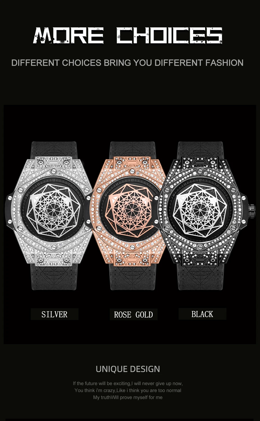 Montre HIP HOP Collection X Man - Homme - Noir - Silicone - Etanchéité