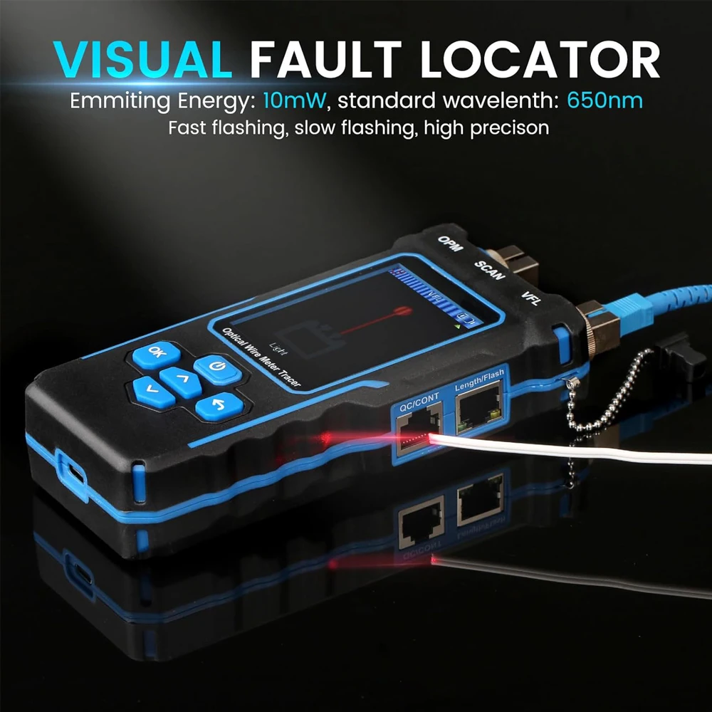 Noyafa NF-8508 Network Cable Tester Ethernet Cable Tracker with OPM VFL PoE Checker Measure Length Wiremap Tester Network Tools 3