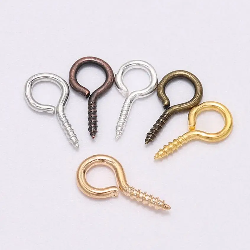 100PCS/LOT Small Eye Screw Hooks Clasps Eye Pin For Pendant Silver Eyelet  Hooks Fit Drilled Beads DIY Jewelry Making HK001 - Price history & Review, AliExpress Seller - moonrise Official Store