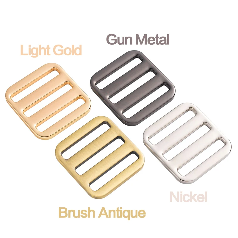 

10Pcs Ivoduff Metal Mesh Buckle Alloy Accessories Three-speed Backpack School Bag Adjustment Strap Various Color Wholesale