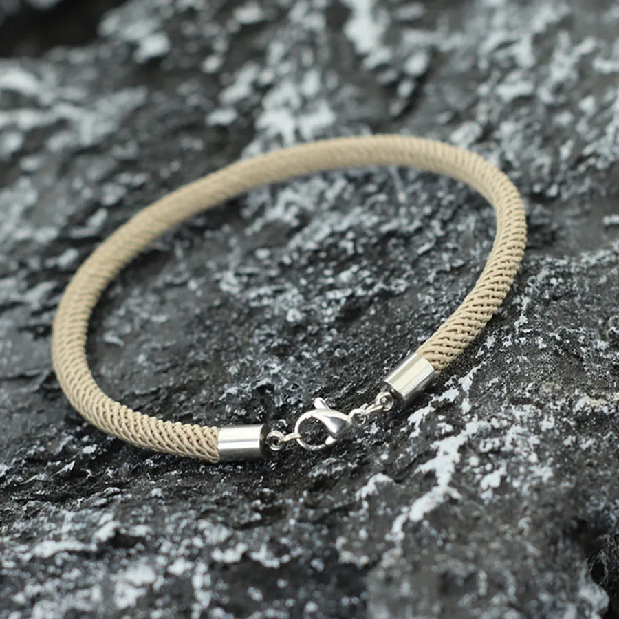 Stainless Steel Nautical Rope Bracelet for Men and Women