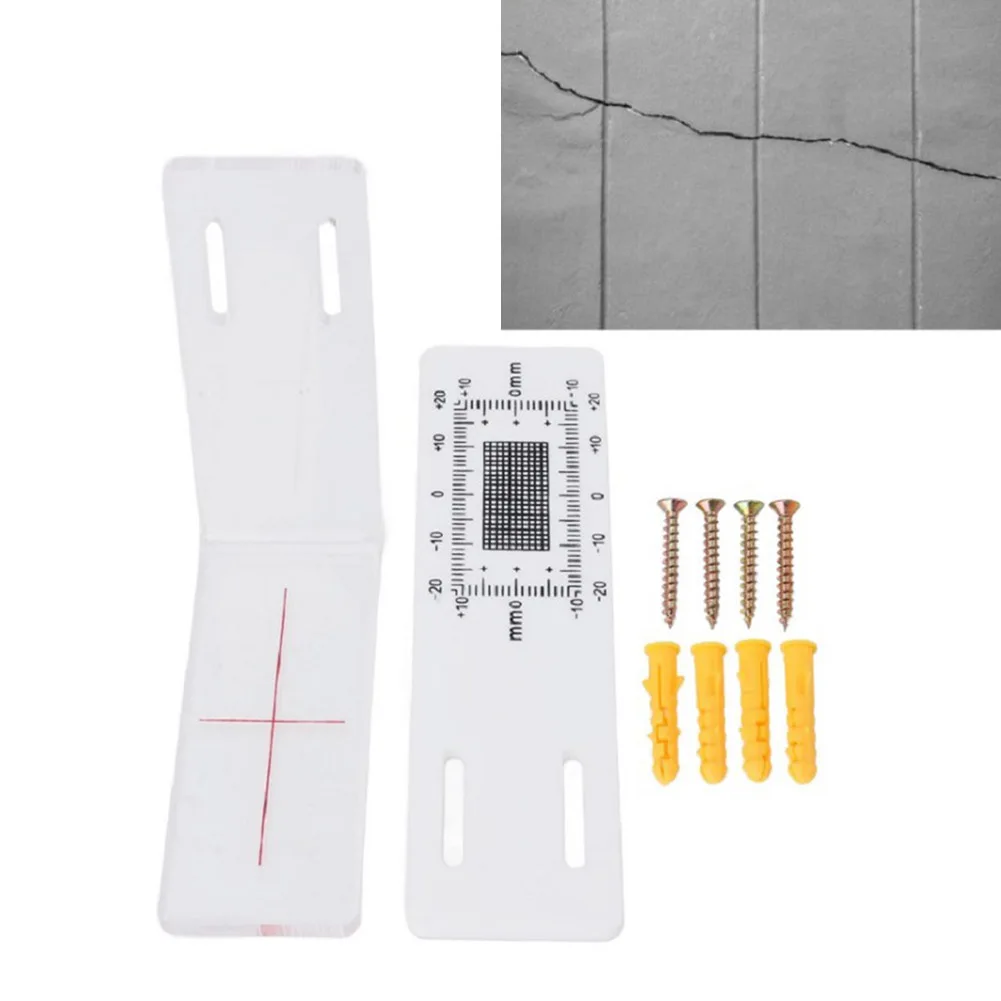 Crack Gauge Monitor Acrylic Monitoring Record For Monitoring Wall Deformation 0.95-1.55 Measuring Range Crack Gauge Monitor 3