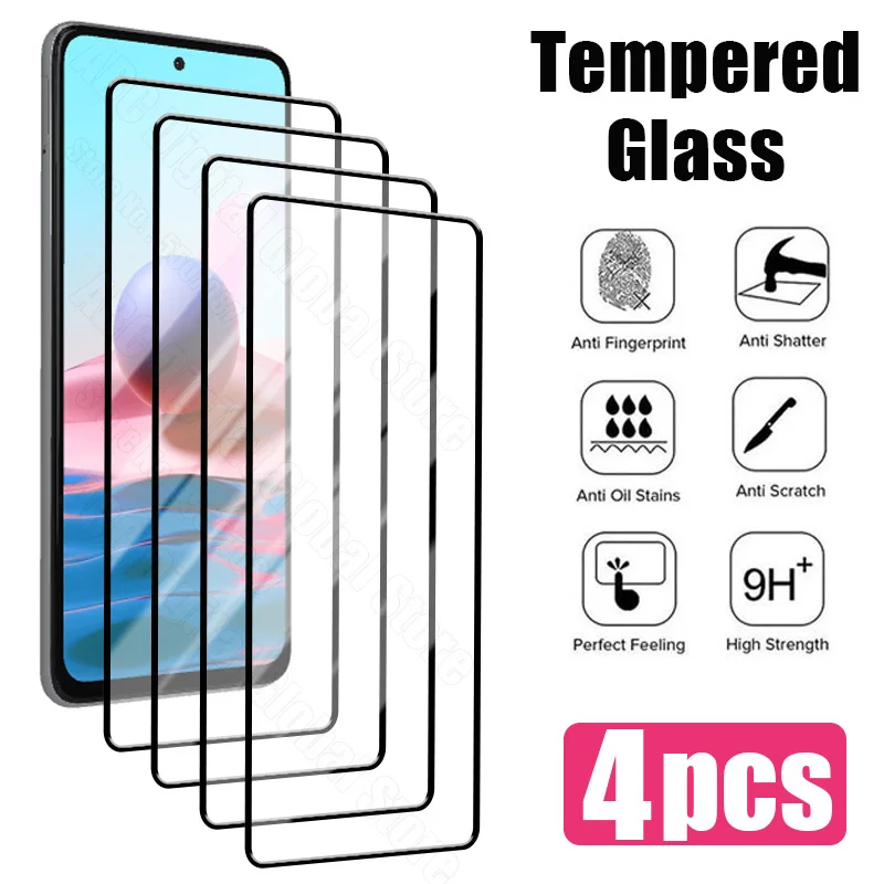 

4 шт. закаленное стекло для Redmi Note 12 11 10 9 8 Pro Plus 5G 12S 11S 10S 9S 9T 8T Защита экрана для Redmi 9 10 10C 9C 9A 7A 7