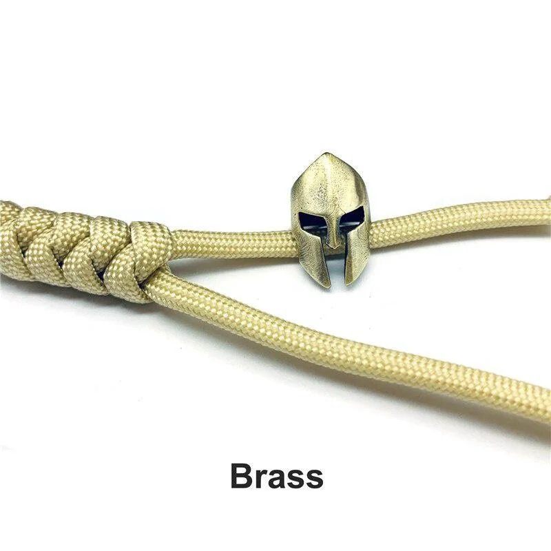Messeranhänger, handgefertigte Seilanhänger, Retro-Messing Spartaner-Kriegerhelm, Regenschirm-Lanyard, hängender Schmuck, DIY Schlüsselanhänger-Zubehör – Detail 2