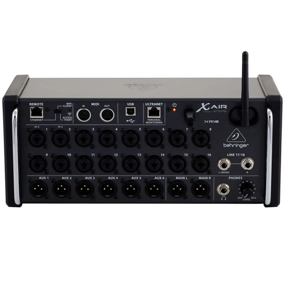 Behringer X Air Xr18 Mixer Digitale Rackmount A 18 Canali Per Tablet Ipad/Android Con 16 Preamplificatori Midas, Interfaccia Wi-Fi E Usb
