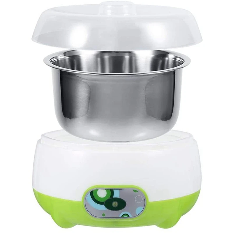 2X Yoghourt Machine, Automatic Stainless Steel Liner Yogurt Maker Machine Home DIY Yoghourt Container, EU Plug