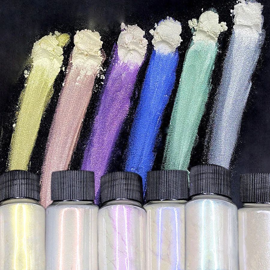 Mermaid Glitter Chrome Powder Bottled Holographic Aurora Pigment Powder DIY Pearl White Rubbing Manicure Dust 1Jar nail powder,nail glitter,nail pigment,nail decoration,nail decorations,reflective powder