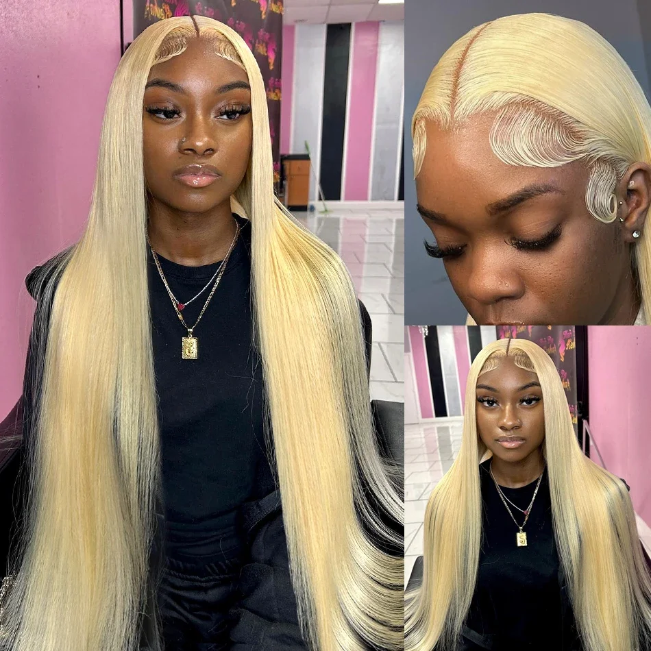 13x6 HD Transparent 613 Blonde Lace Frontal Wig 100% Human Hair Bone Straight Wear go Glueless 6x4 HD Lace Front Human Hair Wigs human hair wig