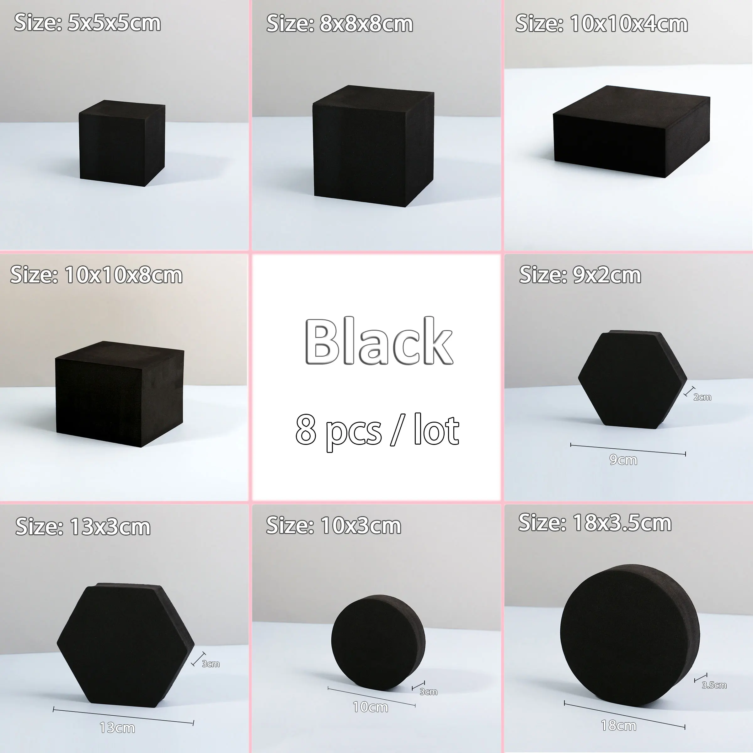 Black set of 8 piece
