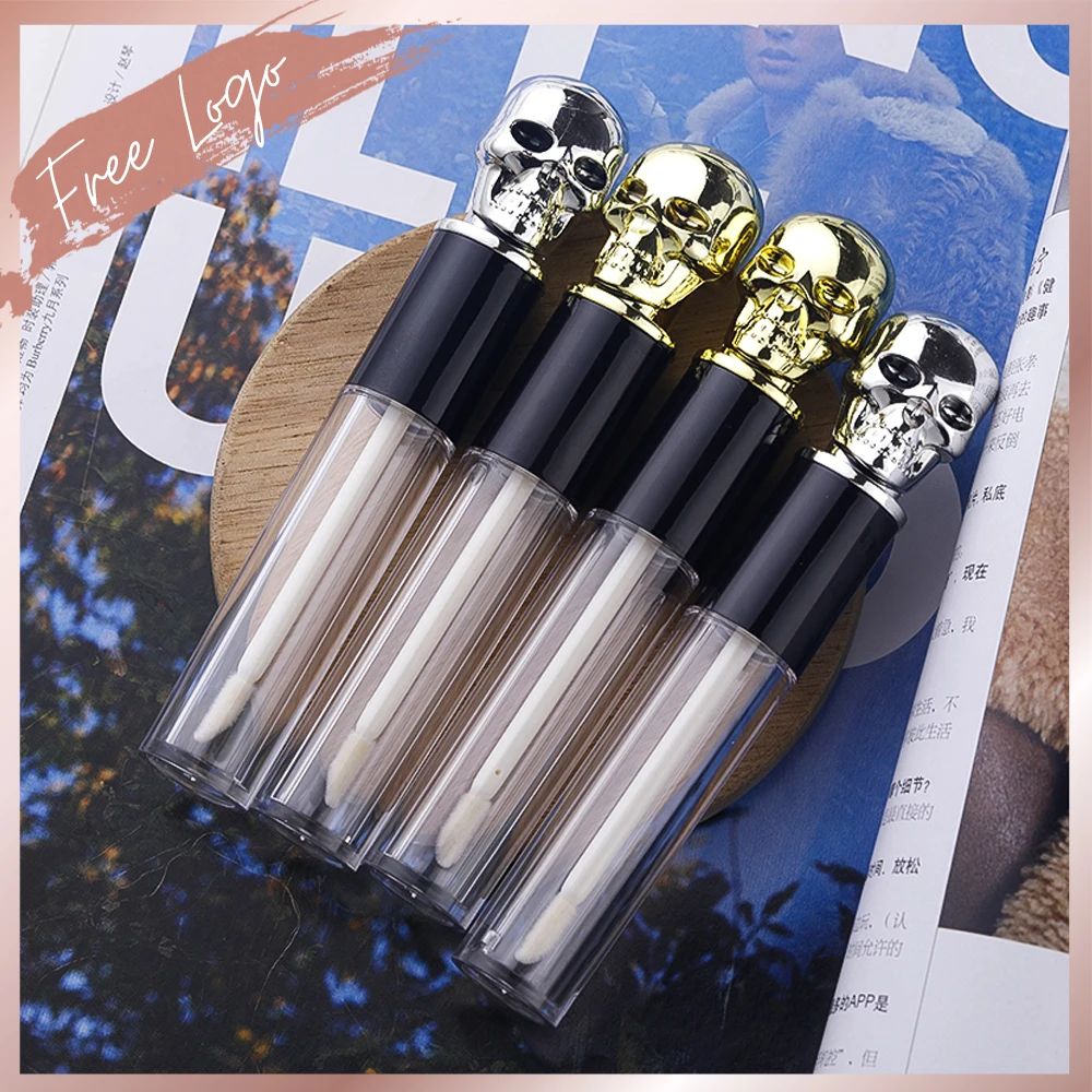 skull-lacquered-lip-gloss-tube-6-ml-empty-transparent-lip-tube-custom-logo-makeup-tools-cosmetic-empty-lip-oil-tube-packaging