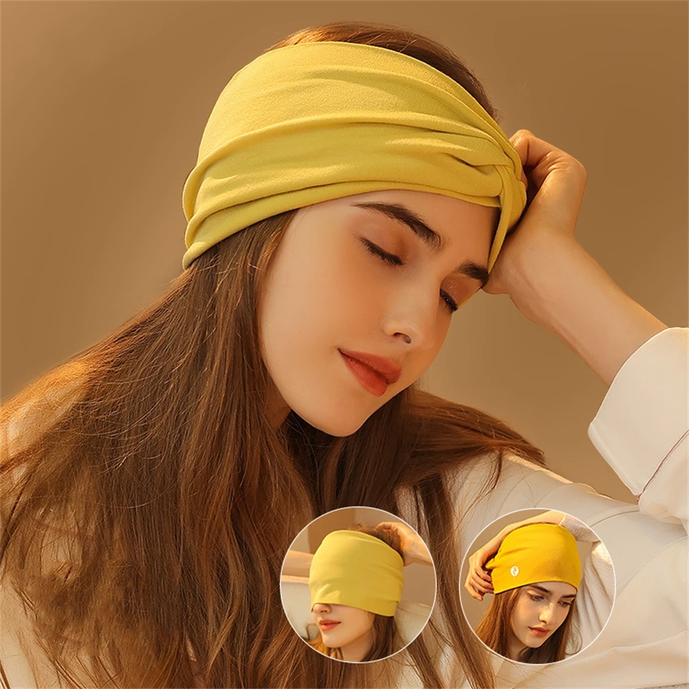 

Winter Warm Headband Women's Wide Side Soft Cross Turban Girl Multi-functional Wearable Headwrap Wash Face Hair Band Accesorios