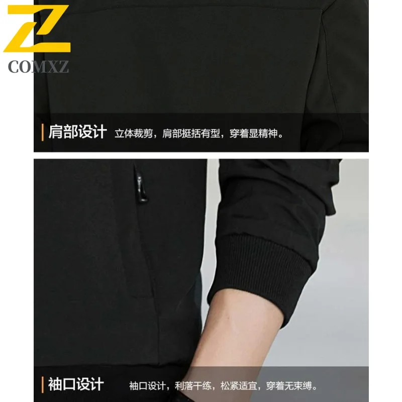 EiAO Jacket  Plus Size Korean Baseball Men's Thickened Cotton Coat Business Casual Round Neck Slim Fit Autumn Outerwear 2025