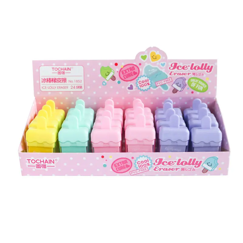 24 Stück Kawaii Radiergummis – Bunte Gummi-Radierer Mit Farbverlauf Für Kinder & Künstler