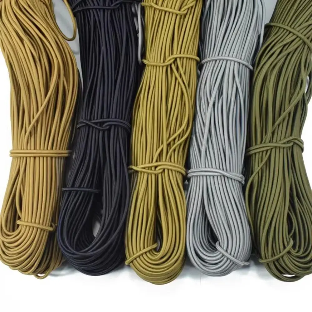 Outdoor Strong Elastic Rope 4M 3mm/4mm 4 Colors Elastic Rope Rubber Band Sewing Garment Craft for DIY Backpack Accessories