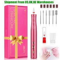 Electric Nail Drill 30000RPM with LED Light Manicure Machine Charging Nail File Polishing Nail Drill Pedicure Tools 1