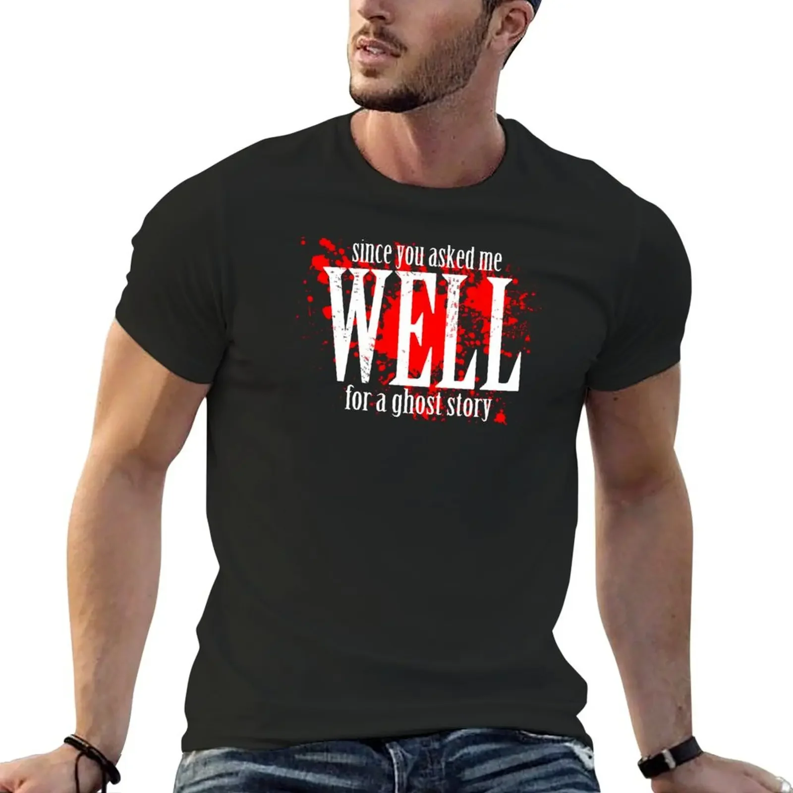 

WELL... T-shirt korean fashion graphics vintage clothes mens tall t shirts