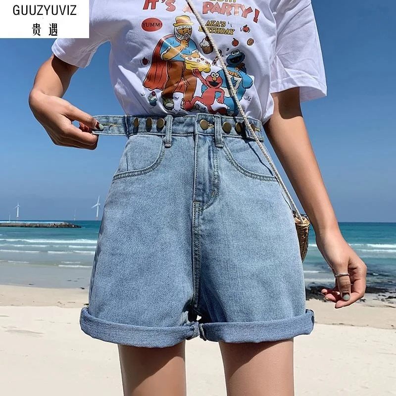 Calções Jeans Casuais Femininos Tamanho Grande Feminino Verão Cintura Alta Curto 5xl 2 Computers & Electronics