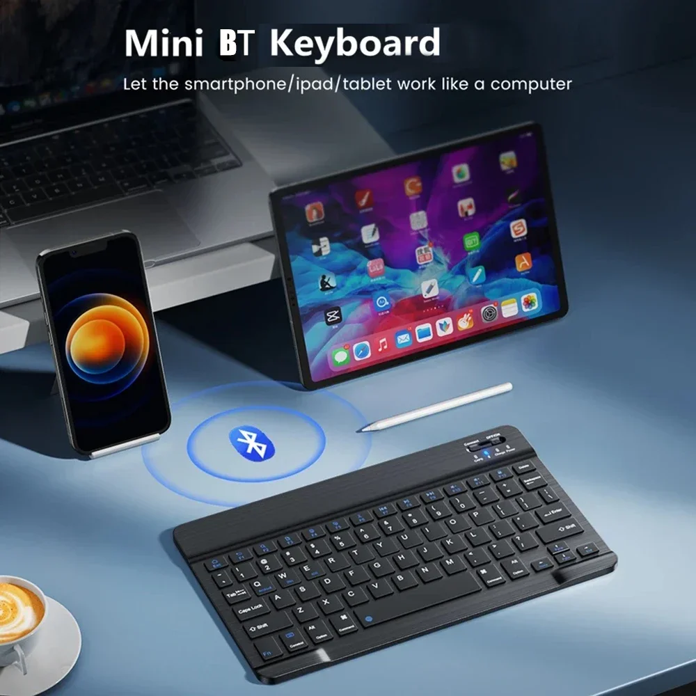 Rechargeable Wireless Bluetooth-Compatible Gaming Keyboard
