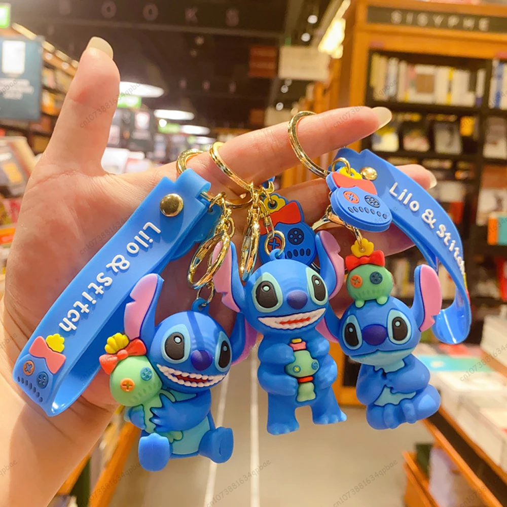 2 Stili Lilo Stitch Portachiavi Stitch Action Figure Portachiavi Pendente Ornamento Bambole Collezione Modello Stitch Toys For Kids Gift