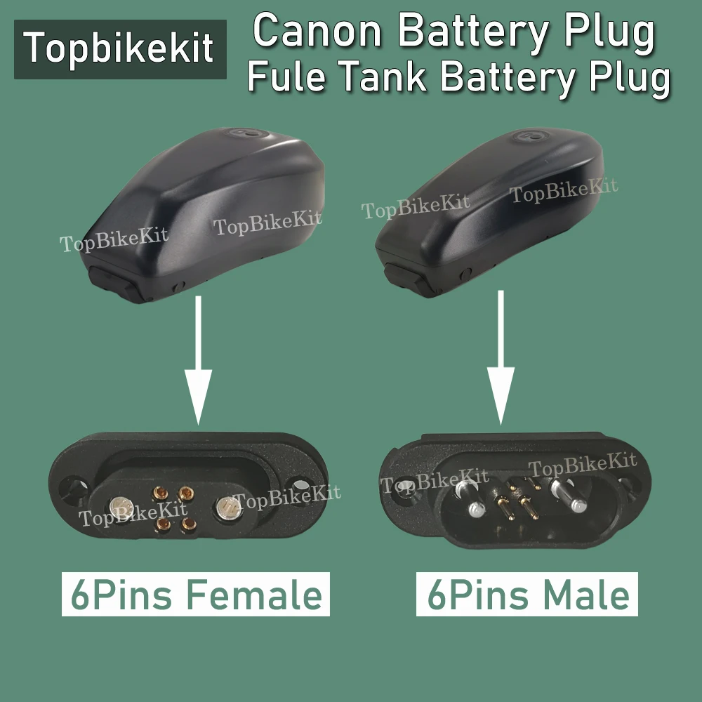 Ebike Shanshan Canon Battery 6pins Power Plug Connector/ Ebike Battery 6pins Plug connector Male/Female for Fule Tank ebike battery holder