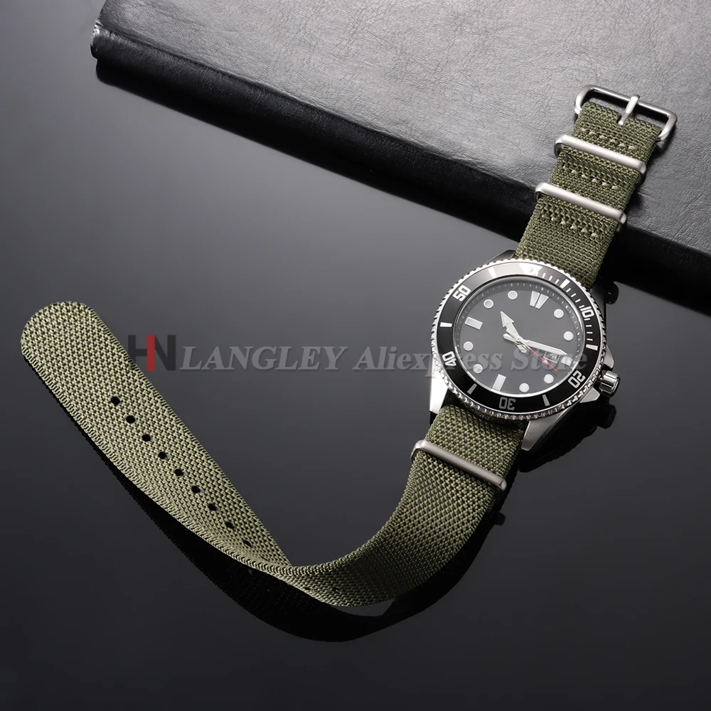 Premium Woven Nylon Men's Sport Watch Strap - High-Quality Fabric Band