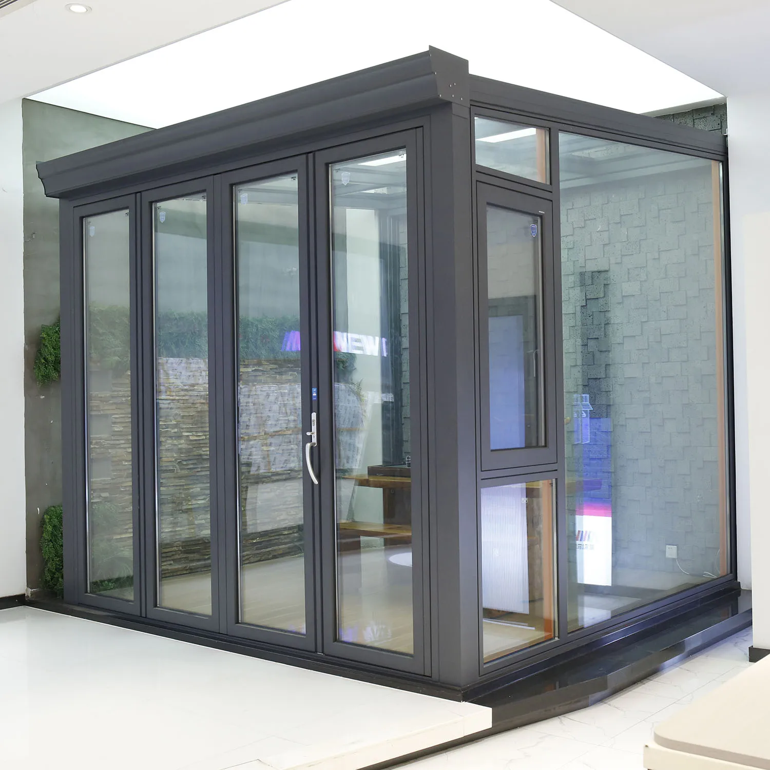 Accordion Door for Kitchen Exterior Patio Bifold Doors Thermal Break Aluminum Folding Doors for Veranda Custom