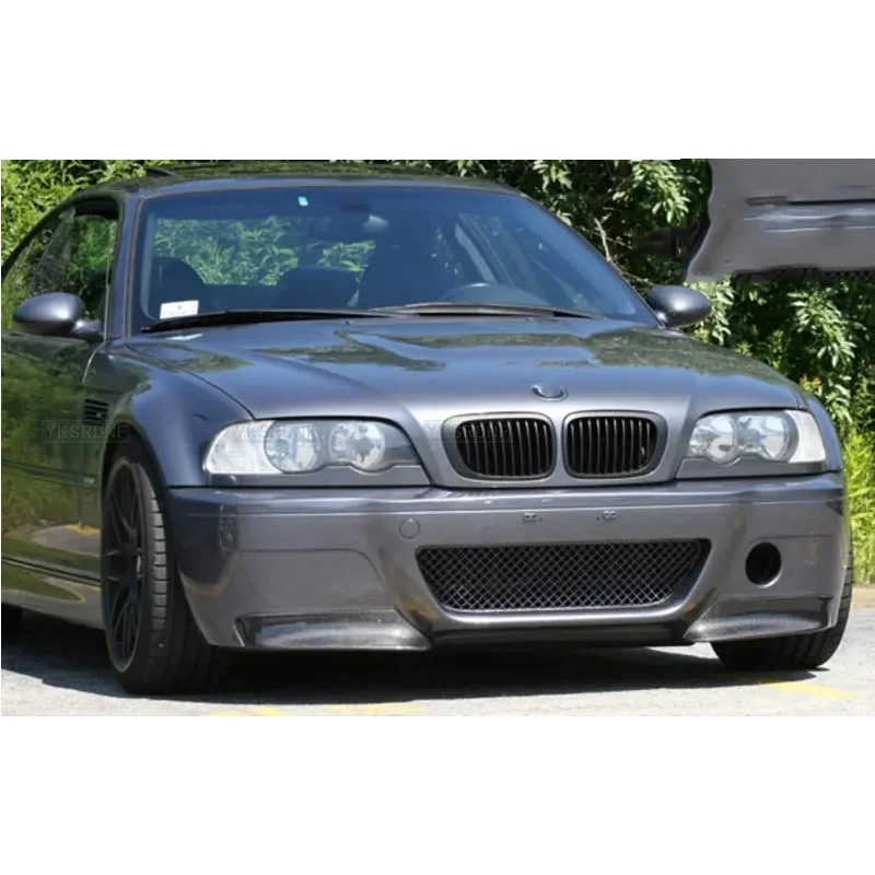 Carbon Fiber/FRP Car Front Bumper Lip Splitters Aprons Flaps for BMW 3 Series E46 M3 Coupe 1999-2006 Bumper Trims Spoiler