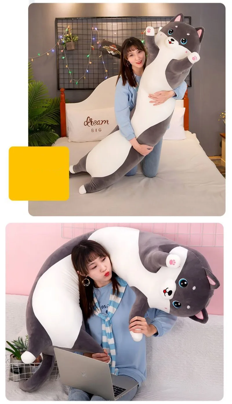 Lovely Side Sleeping Body Pillow Birthday Present for Girlfriend Schoolmate Festivals Gift Cute Long Pillow for Bed Home Decor