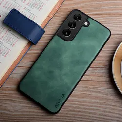 Luxurious Silky Feel Leather Phone Case - Durable and Stylish Cover for S26 (Green)