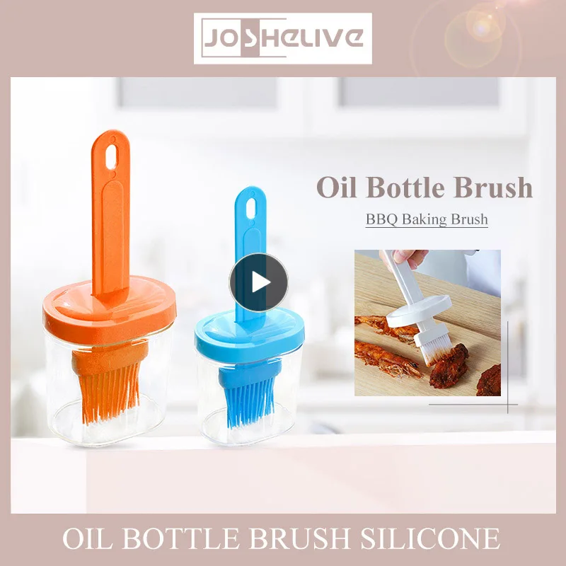 Household Bottle Brush For Kitchen Baking Barbecue Oil Brush Portable Silicone Oil Tool Cooking Pancake Kitchen Accessorie oil brush silicone basting brush oil bottle brush