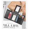 GENODERN Business Men's Leather Wallet Tri-Fold Multi-Card-Slot Wallet US Gold Clip Coin Pocket 5