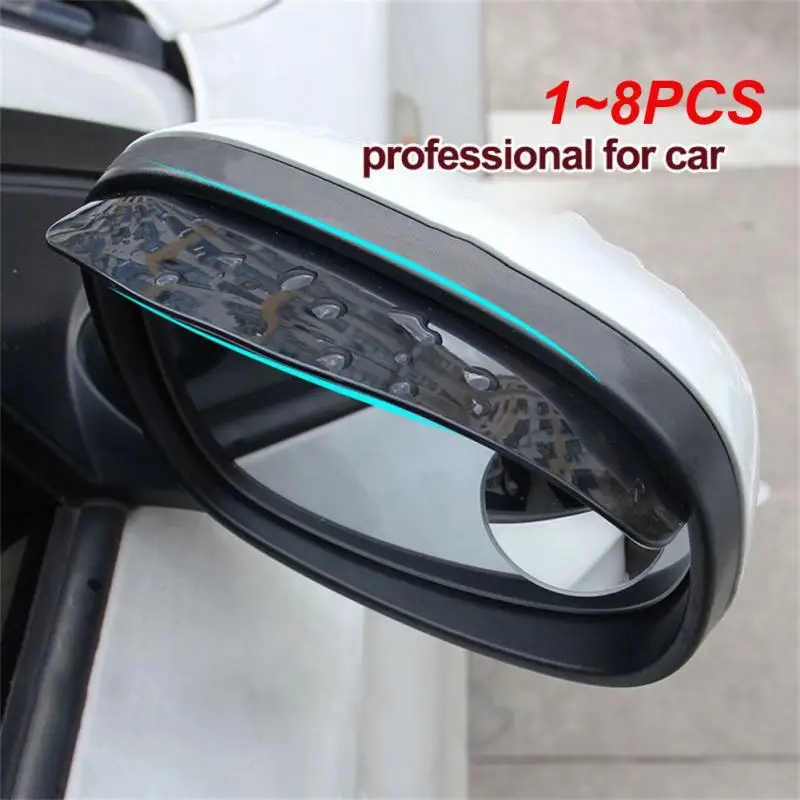 

1~8PCS Car Side Mirror Waterproof Sun Visor Rain Eyebrow Auto Rear View Side Rain Hood Flexible Protector For Car