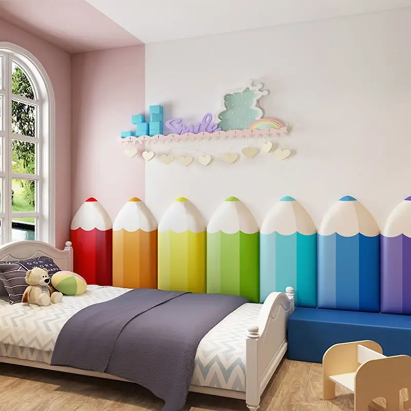 Bedhead Soft Bag Sticker Self-adhesive Tatami Bed Wall Fence Anti-collision Soft Wall Sticker Background Backrest