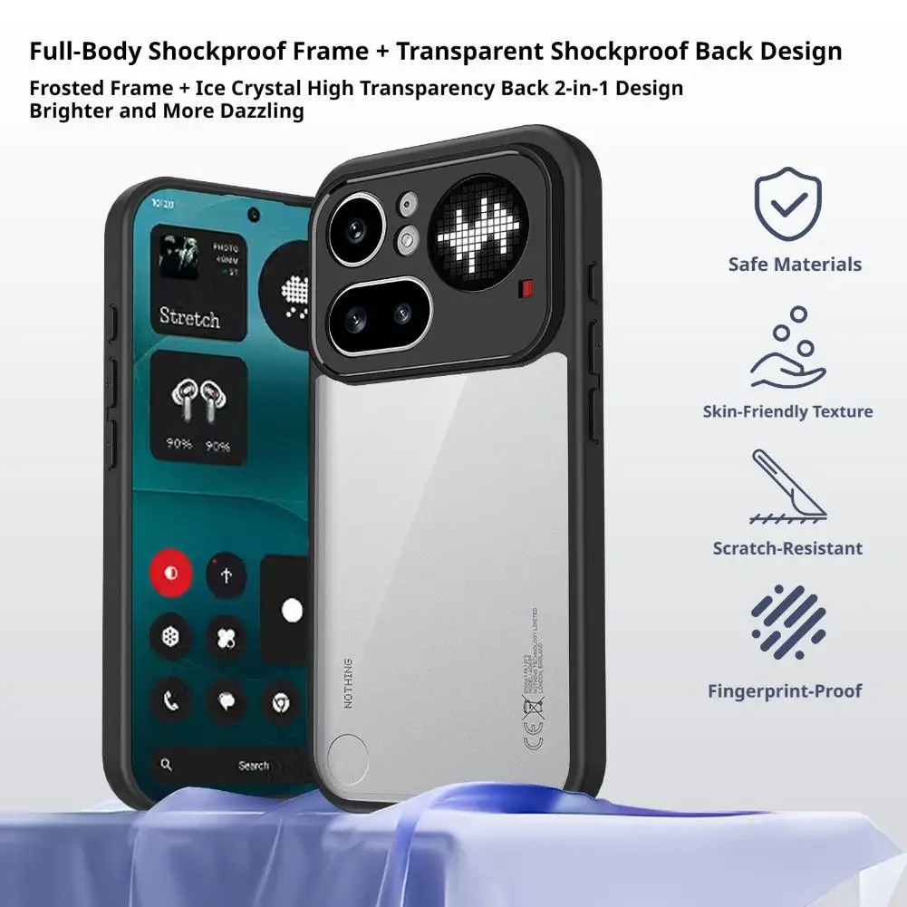 케이스 포 나씽 폰 4A 프로 매트 충격 방지 범퍼 낙하 방지 스크래치 방지 초박형 경량 보호용 백 커버