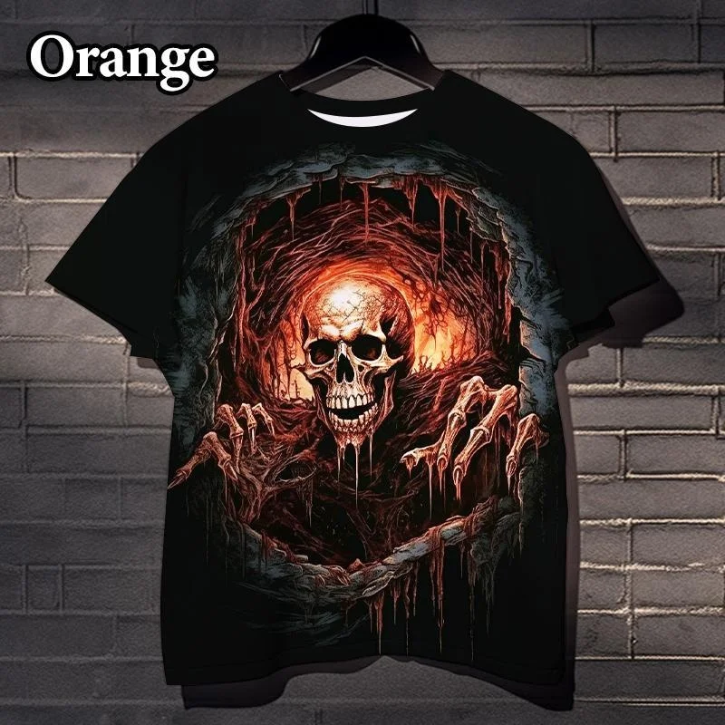 

Модные панк готические повседневные футболки 3D печать