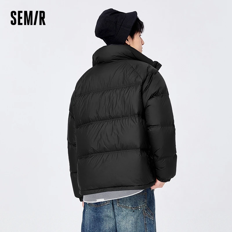 Semir Down Jacket Men Winter New Fashion Waterproof Light Warm Clothes Comfortable Stand Collar Thick Bread Jacket down jacket,mens jacket