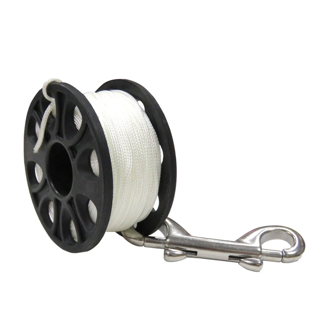 

Finger Reel Dive Reels Reusable Diving Snorkeling Orange line30m loop
