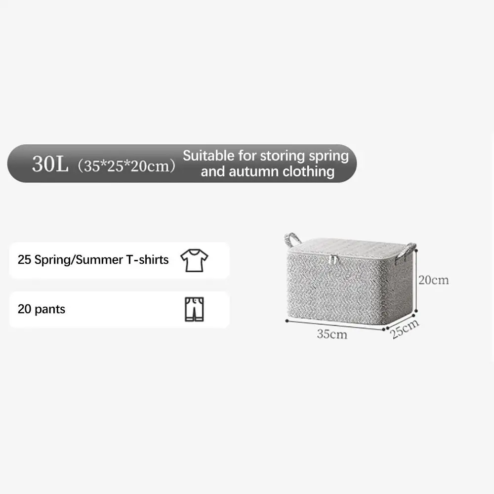 Non-woven Quilt Storage Bag with Lids Zipper Foldable Clothes Quilt Bins Container Large Capacity Dust-proof Bag Organize 4