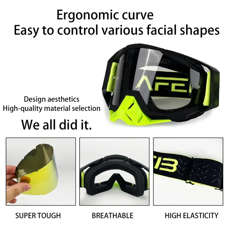 Motorcycle Goggles Off Road Riding Dust Sand Proof Harley Retro Style Skiing Hiking Outdoor Sports Equipment