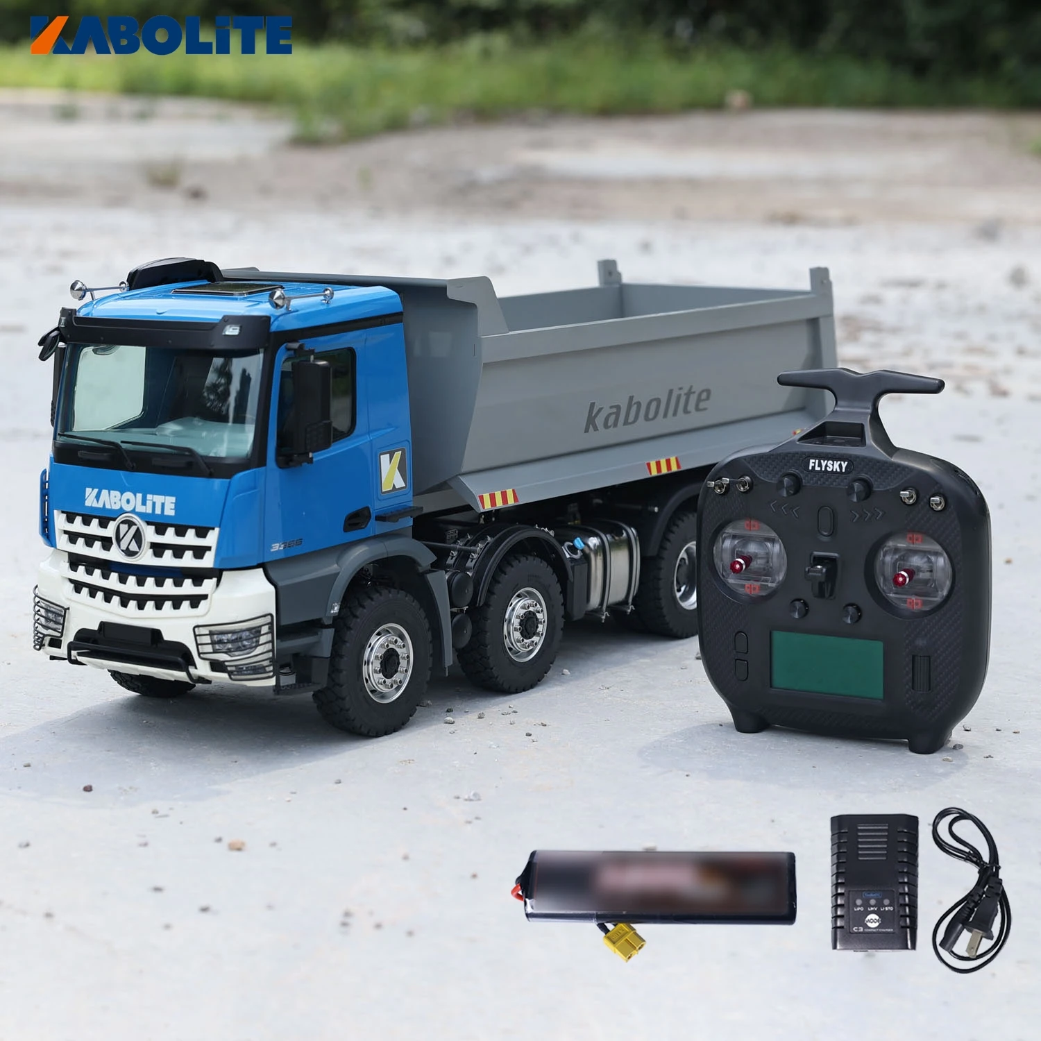 KABOLITE RC Metal Hydraulic Tipper U-bucket K3366 8X8 Full Dumper Car 1/14 Scale ST8 with Light Sound Remote Control Truck Toys 2