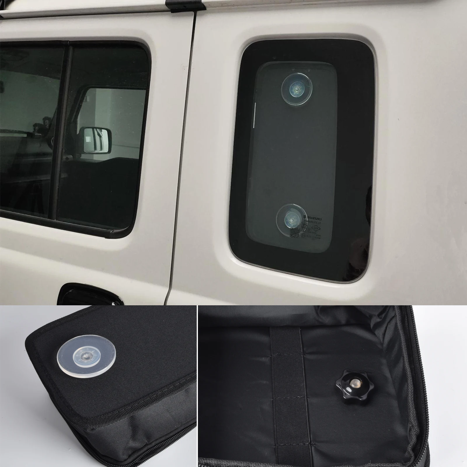 CKEGUO Heckkofferraum-Fenster-Seiten-Aufbewahrungstasche-Organizer für Suzuki Jimny 4 Türen 2019 2020 2021 2022 2023 2024 2025 Autozubehör – Detail 5