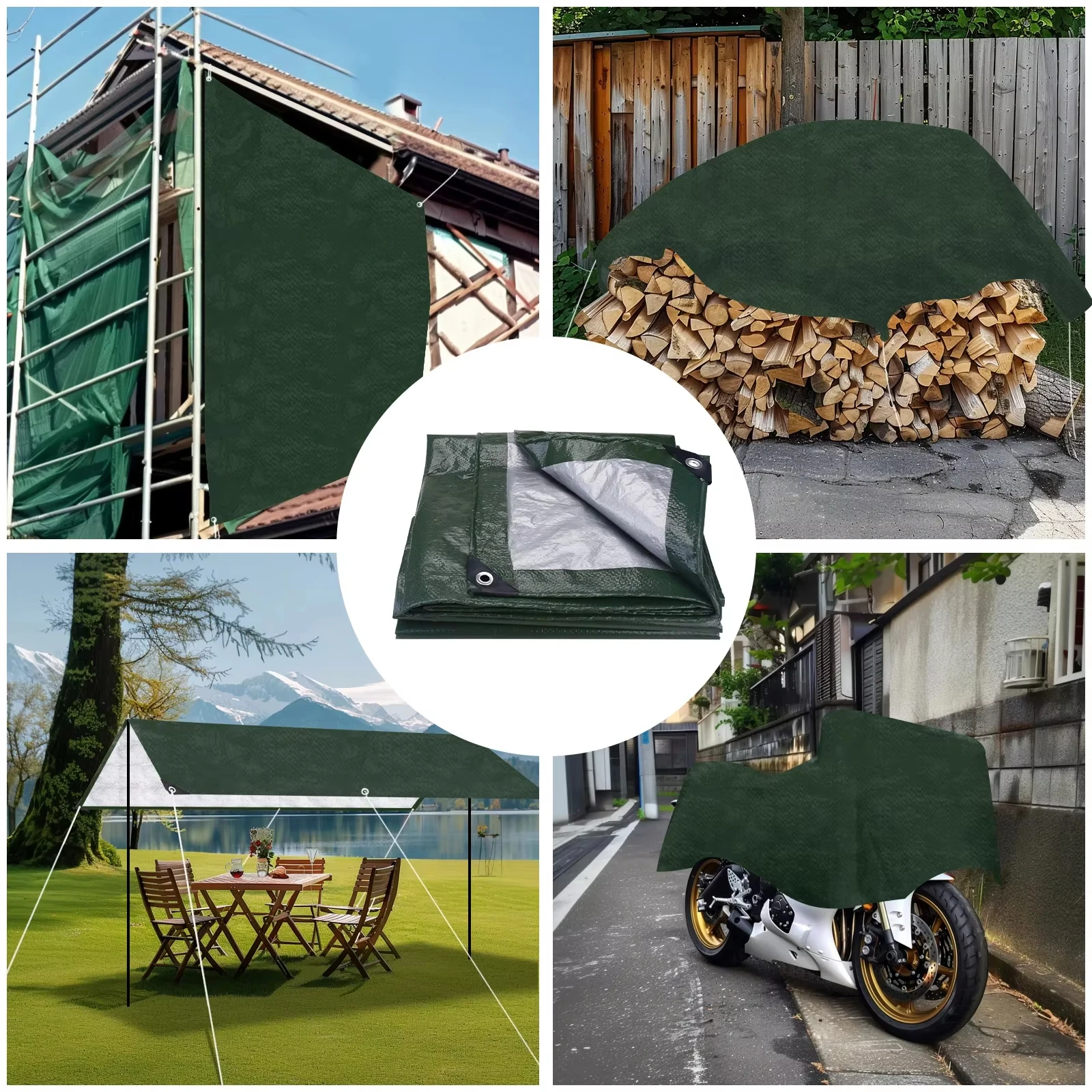  slider image of 5m/4m/3m/2m Large Waterproof Green