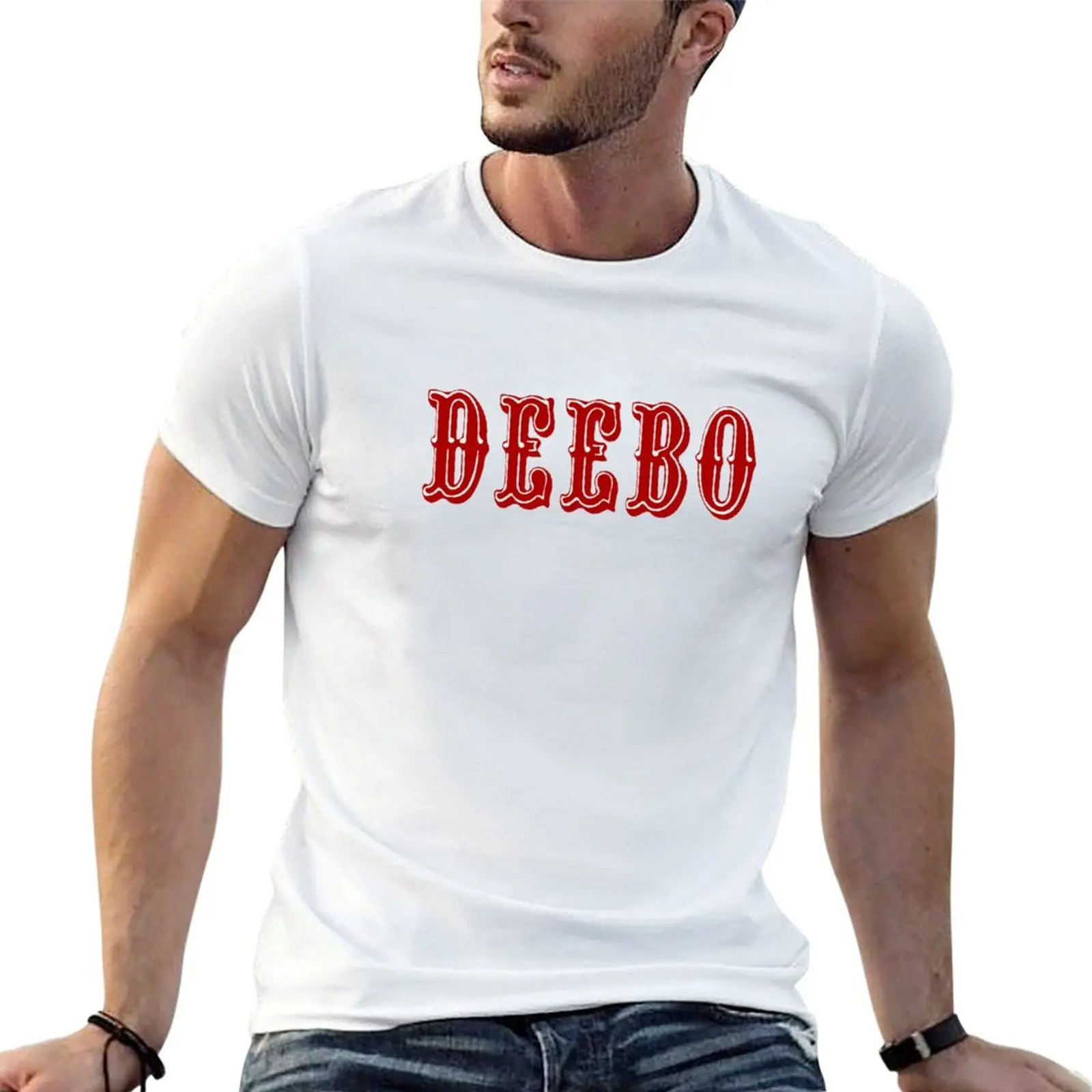 

Deebo T-shirt vintage clothes plus size tops kawaii clothes sweat t shirts for men cotton