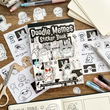Libri di Adesivi Divertenti, Creativi, con Cartoni Animati a Tema 'Emotional Breakdown', Adesivi Fai-da-te per Telefono, Laptop, Bagagli, Skateboard, Graffiti