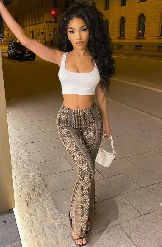 Trousers Hippie Bell Bottom Leggings Viral Tiktok Forbidden Pants